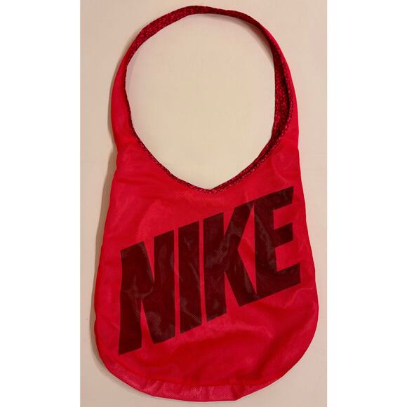 Nike Graphic Reversible Mesh Tote Bag Pink Lined 18x17.5" - Picture 1 of 4